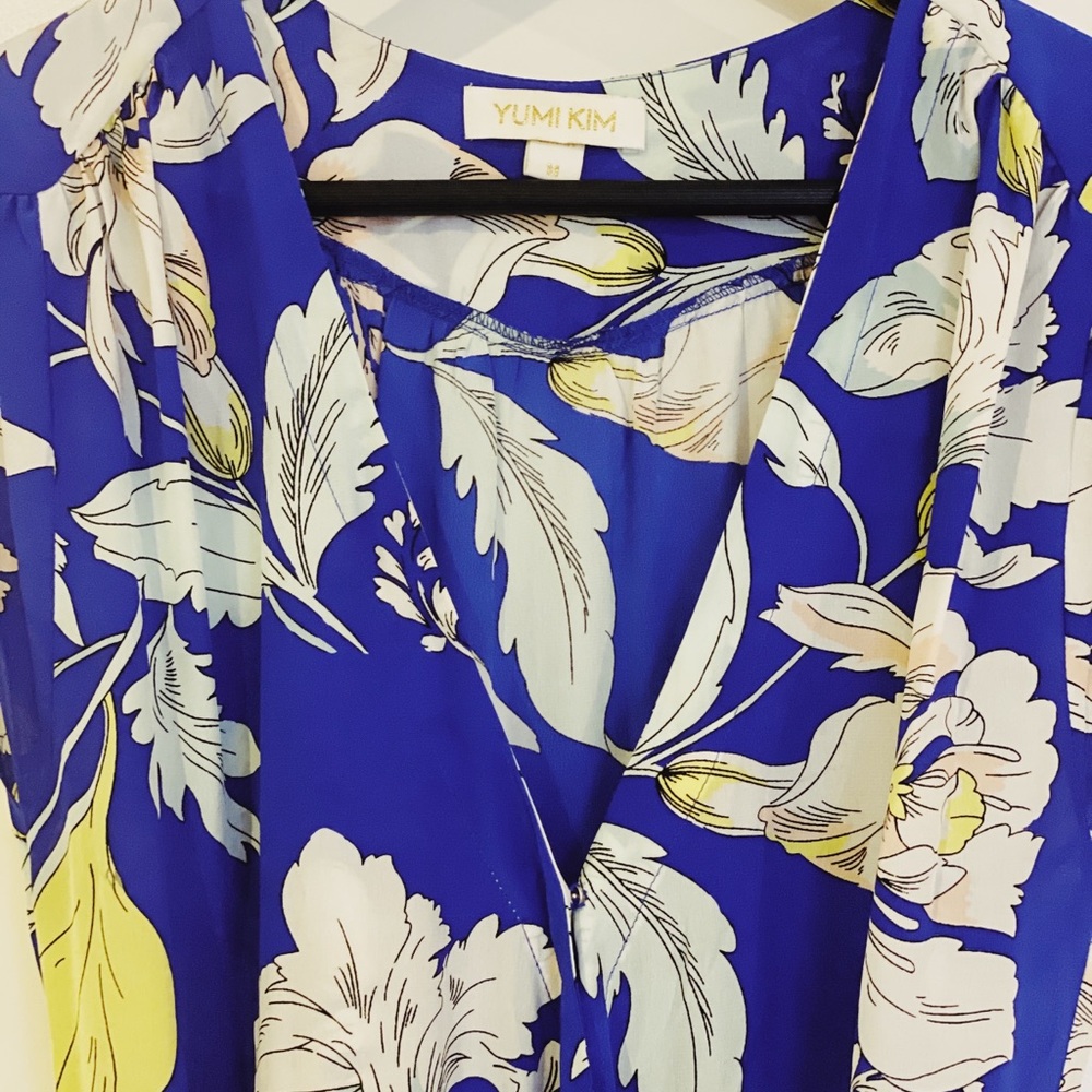 Yum Kim Floral Wrap Maxi Dress Blue (Size M)